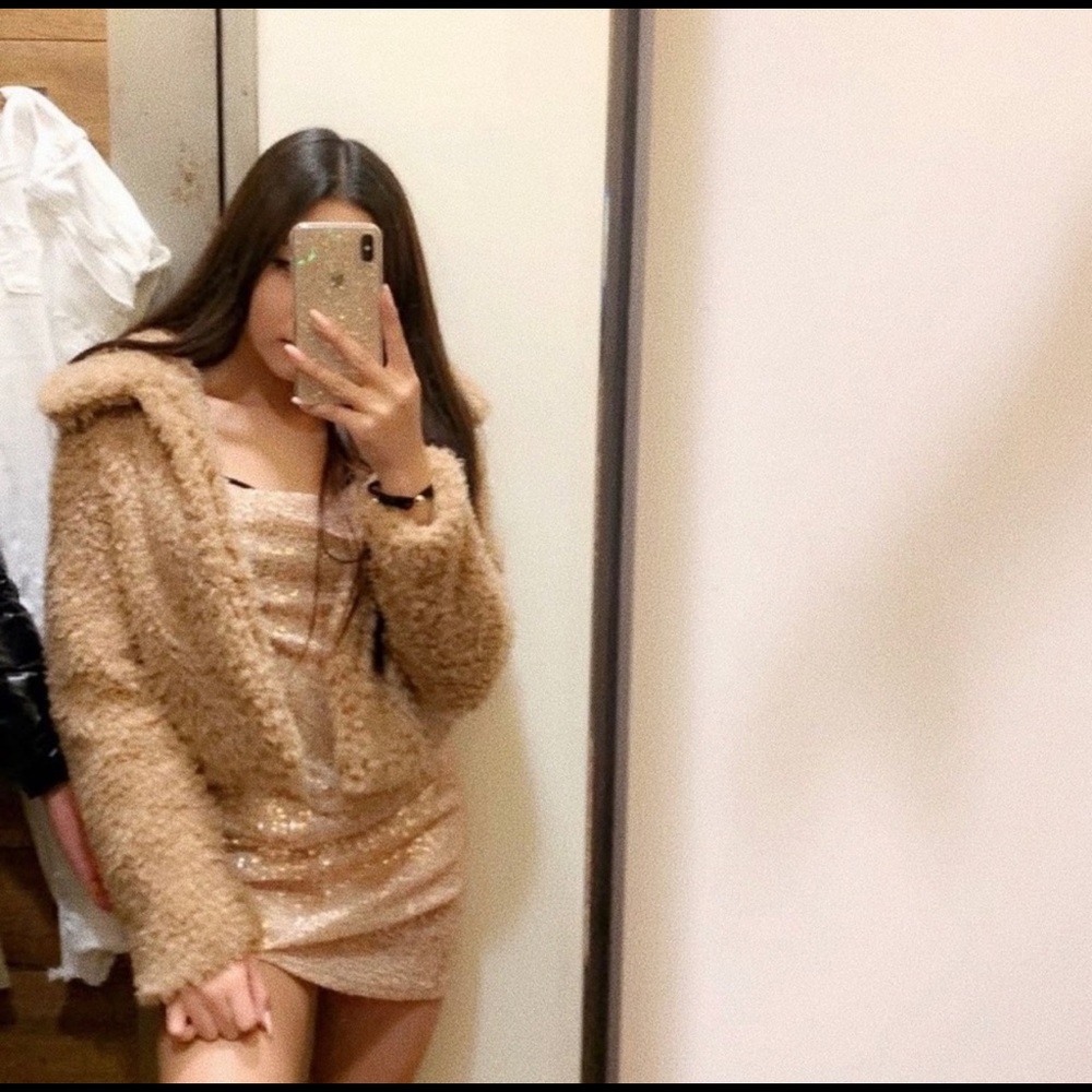 ae fuzzy sweater cropped